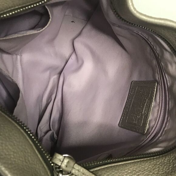 Coach Leather Metallic Hobo Crossbody Saddle Bag - Picture 7 of 7